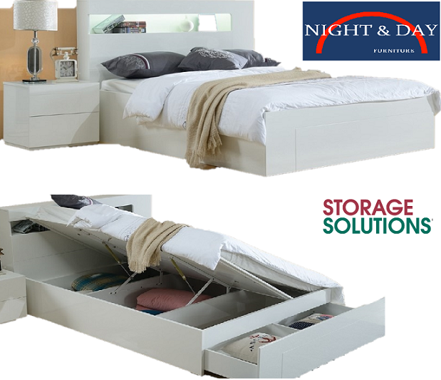 Vogue Seattle King Single Gas Lift, King Single Bed With Storage